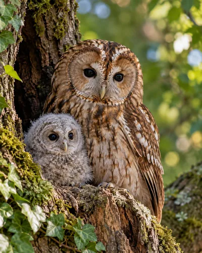 Tawny owl (Strix aluco) — Year-round resident in Georgia